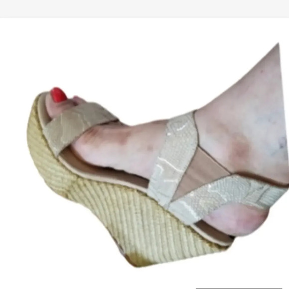Matt Bernson Shoes - Matt‎ Berson Golden snake wedges 10 NIB